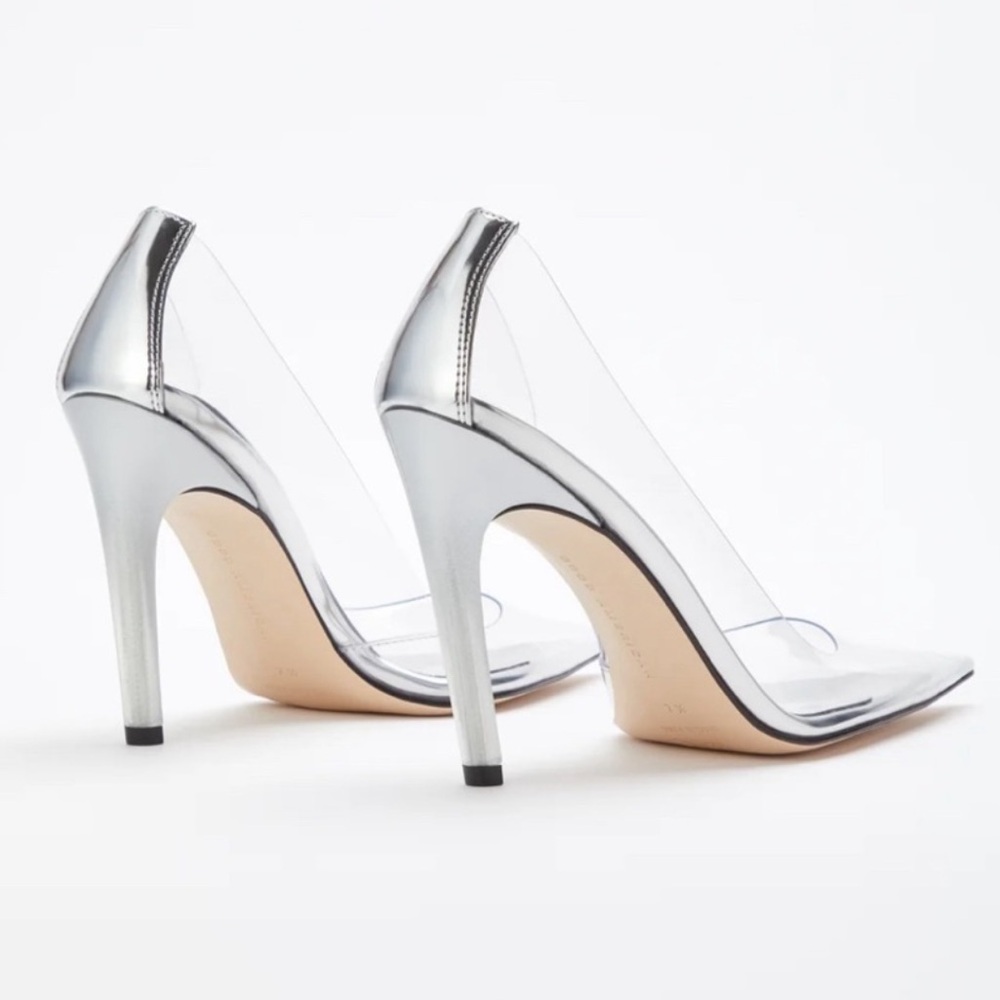 New In Box Good American Glass Cinder-F*cking-Rella Pump - Picture 2 of 14